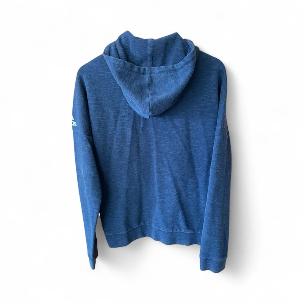 Adidas Men’s Id Stadium Navy Full-Zip Hooded Sweatshirt. Sz S